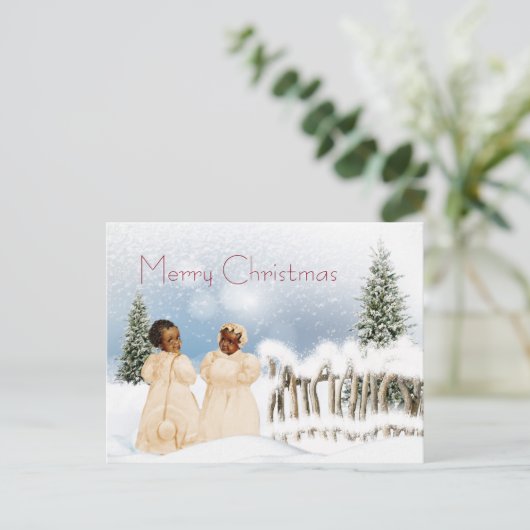 アフリカ系アメリカ人クリスマスカード シーズンポストカード (スタンド正面)