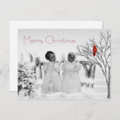 アフリカ系アメリカ人クリスマスカード シーズンポストカード (正面/裏面)