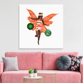 アフリカ系アメリカ人クリスマスフェアリーのキャンバスウォールアート キャンバスプリント (インサイチュ (リビング))