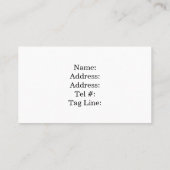 アフリカ系アメリカ人クリスマスフェアリーの名刺 名刺 (裏面)