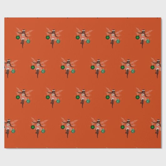 アフリカ系アメリカ人クリスマスフェアリーラッピング紙 ラッピングペーパー (フラット)