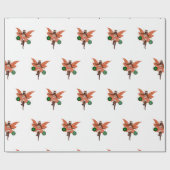 アフリカ系アメリカ人クリスマスフェアリーラッピング紙 ラッピングペーパー (フラット)