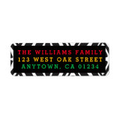 アフリカ系アメリカ人クワンザパターン |差出人住所 ラベル (正面)