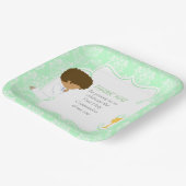 アフリカ系アメリカ人グリーンダマスク ペーパープレート (傾斜あり)