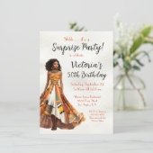 アフリカ系アメリカ人ケンテ誕生日パーティー 招待状 (スタンド正面)