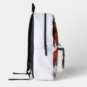 アフリカ系アメリカ人サムライ大胆不敵な戦士 プリントバックパック (左)