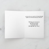 アフリカ系アメリカ人サンタがギフトクリスマスカードをオープン カード (内部)