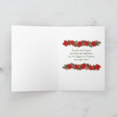 アフリカ系アメリカ人サンタがココア&クッキーを楽しむ シーズンカード (内部)