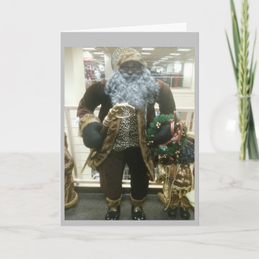 アフリカ系アメリカ人サンタさんの願い シーズンカード (正面)