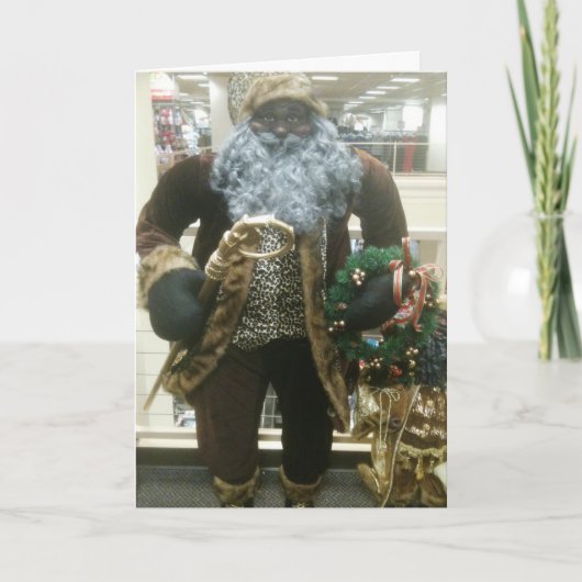 アフリカ系アメリカ人サンタさんの願い シーズンカード (正面)