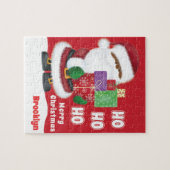 アフリカ系アメリカ人サンタをパーソナライズ ジグソーパズル (横)