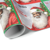 アフリカ系アメリカ人サンタアド転がチャイルド ラッピングペーパー (ロールコーナー)