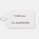 アフリカ系アメリカ人サンタエレガントギフトラベル ギフトタグ (裏面横)