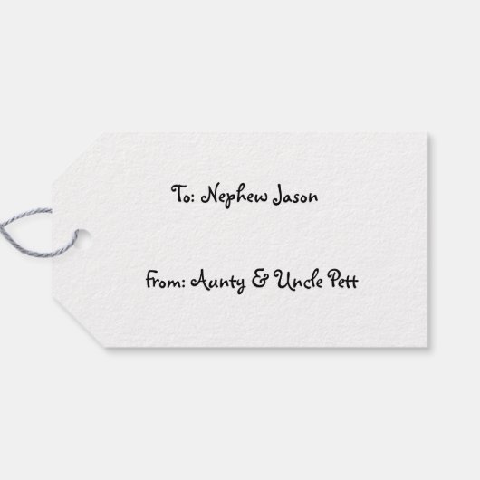 アフリカ系アメリカ人サンタエレガントギフトラベル ギフトタグ (裏面横)