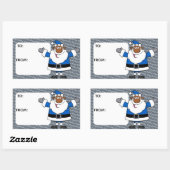 アフリカ系アメリカ人サンタクリスマスハヌッカクワンザ 長方形シール (シート)