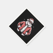 アフリカ系アメリカ人サンタクリスマスパジャマカッコいいブラック スタンダードカクテルナプキン (角)