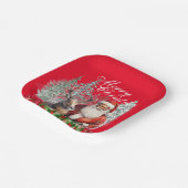 アフリカ系アメリカ人サンタクリスマスプレート- 8 Pk ペーパープレート (傾斜あり)