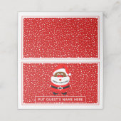 アフリカ系アメリカ人サンタクロースのクリスマスエスコート プレイスカード (外部開封)