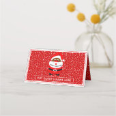 アフリカ系アメリカ人サンタクロースのクリスマスエスコート プレイスカード (正面)