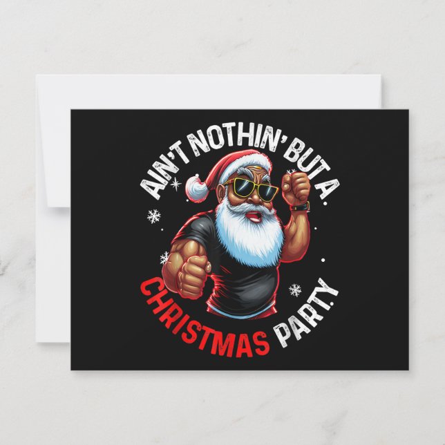 アフリカ系アメリカ人サンタクロースのクリスマスパジャマ (正面)