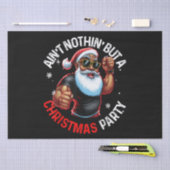 アフリカ系アメリカ人サンタクロースのクリスマスパジャマ 薄葉紙 (クラフト)