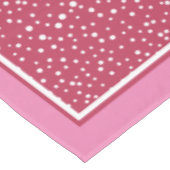 アフリカ系アメリカ人サンタクロースのクリスマスピンク テーブルクロス (アングル)