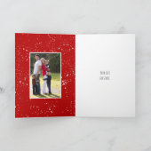 アフリカ系アメリカ人サンタクロースのクリスマスレッド写真 シーズンカード (内部)