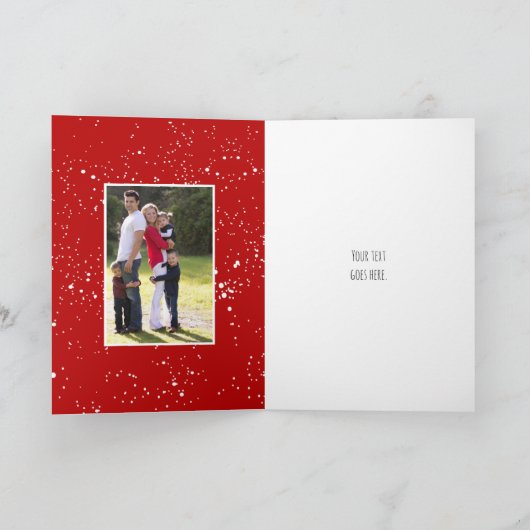 アフリカ系アメリカ人サンタクロースのクリスマスレッド写真 シーズンカード (内部)