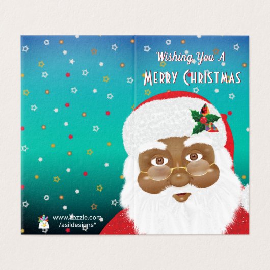 アフリカ系アメリカ人サンタクロースのクリスマス (外部フラット)