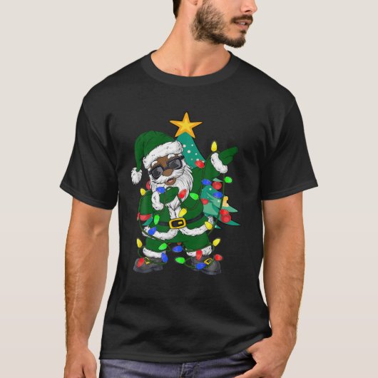 アフリカ系アメリカ人サンタクロースの醜いクリスマス2021年 Tシャツ (正面)