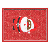 アフリカ系アメリカ人サンタクロースカスタムクリスマス テーブルクロス (正面(横))