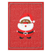 アフリカ系アメリカ人サンタクロースカスタムクリスマス テーブルクロス (正面)