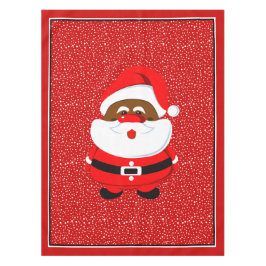 アフリカ系アメリカ人サンタクロースカスタムクリスマス テーブルクロス