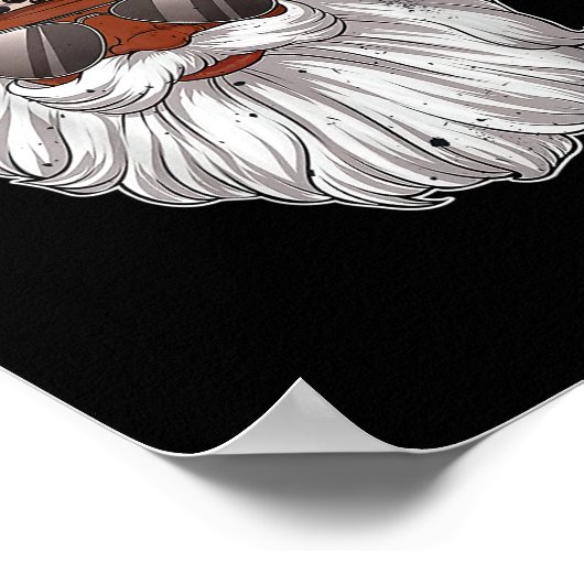 アフリカ系アメリカ人サンタクロースブラッククリスマスレオパ ポスター (角)