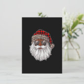 アフリカ系アメリカ人サンタクロースブラッククリスマスレオパ 招待状 (スタンド正面)