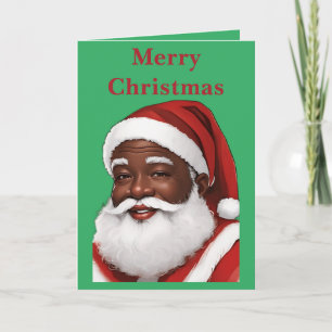 アフリカ系アメリカ人サンタクロース空白のクリスマス カード