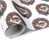 アフリカ系アメリカ人サンタクロース赤黒白 ラッピングペーパー (ロールコーナー)