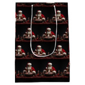 アフリカ系アメリカ人サンタクロース飴 ミディアムペーパーバッグ (裏面)