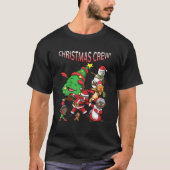 アフリカ系アメリカ人サンタクロース黒人クリスマスクルー Tシャツ (正面)