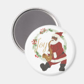 アフリカ系アメリカ人サンタクロース マグネット (正面/裏面)