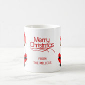 アフリカ系アメリカ人サンタクロース・メリークリスマス コーヒーマグカップ (中央)