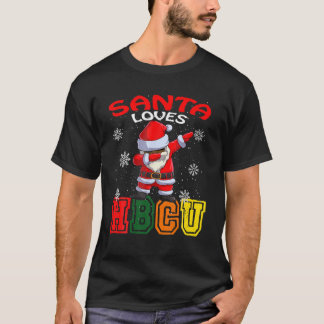 アフリカ系アメリカ人サンタクロースHBCUクリスマス2021 Tシャツ