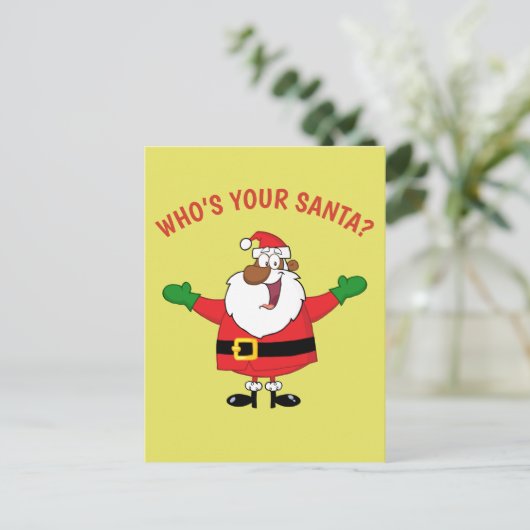 アフリカ系アメリカ人サンタハグ シーズンポストカード (スタンド正面)