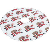 アフリカ系アメリカ人サンタブラシ仕上げポリエステル ブラッシュドポリエステルツリースカート (アングル)