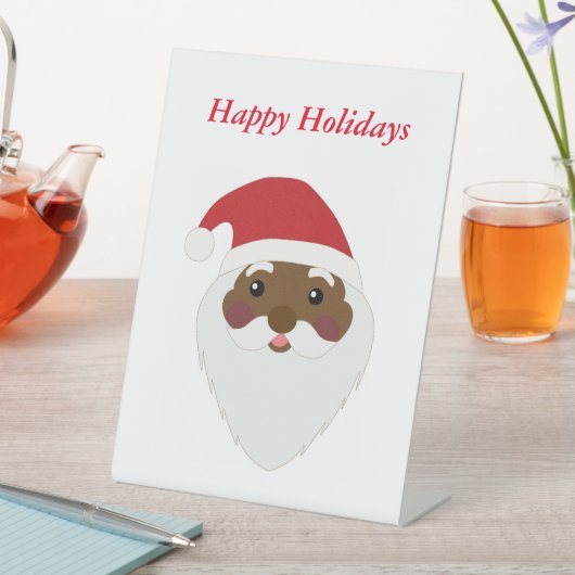 アフリカ系アメリカ人サンタペデスタル看板 台座サイン (インサイチュ)