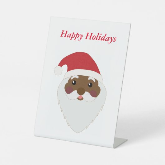 アフリカ系アメリカ人サンタペデスタル看板 台座サイン (正面)