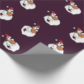 アフリカ系アメリカ人サンタメイキングいけなリスト ラッピングペーパー (角)