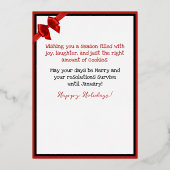 アフリカ系アメリカ人サンタ夫人クロース 箔シーズンカード (裏面)