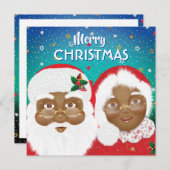 アフリカ系アメリカ人サンタ夫妻クロース (正面/裏面)