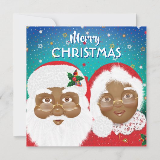 アフリカ系アメリカ人サンタ夫妻クロース (正面)